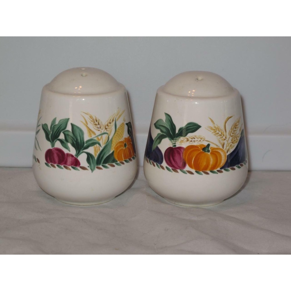 Nancy Calhoun Nancy's Garden Salt & Pepper Set Corn Eggplant Pumpkin